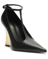 Arezzo Roxy T-strap Pointed Toe Wedge Pump In Black