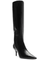 Arezzo Sasha Pointed Toe Knee High Boot In Black