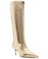 Arezzo Womens Zipper Man Made Knee-high Boots In Gold