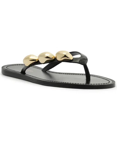 AREZZO WOMEN'S SUNNY ROUND TOE FLAT SANDALS