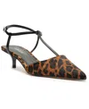 Arezzo Teagan Ankle Strap Pointed Toe Pump In Brown