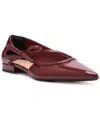 Arezzo Tessa Pointed Toe Flat In Burgundy
