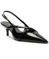 Arezzo A1321100010002u Womens Adjustable Manmade Slingback Heels In Black