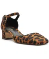 Arezzo Women's Tori Two Piece Low Block Heel Pumps In Animal Print