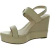 Arezzo Womens Buckle Wedge Sandals In Multi