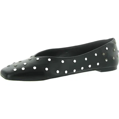 Arezzo Womens Slip On Square Toe Flat Shoes In Black