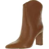 Arezzo Womens Solid Faux Leather Booties In Multi