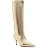 Arezzo Womens Zipper Man Made Knee-high Boots In Silver
