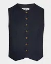 Argent Basketweave Linen Waistcoat