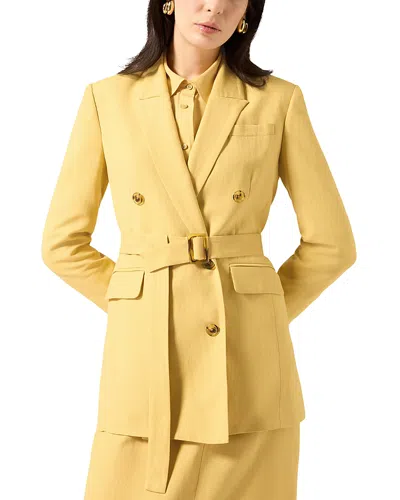 Argent Belted Double Breasted Blazer In Multi
