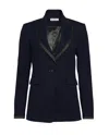 Argent Colorblocked Sculpted Blazer In Black
