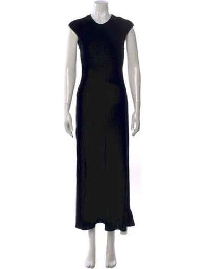 Pre-owned Argent Crew Neck Long Dress W/ Tags In Black