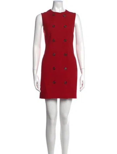 Pre-owned Argent Crew Neck Mini Dress In Red