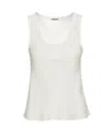 Argent Scoop-neck Silk Charmeuse Tank In Ivory