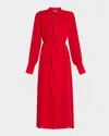 Argent Cutout Silk Double Georgette Midi Dress In Tomato