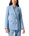 Argent Double Breasted Blazer In Blue