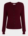 Argent Everyday Knit Button-down Cardigan In Burgundy
