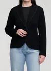 Argent Everyday Knit Merino Wool Blazer In Black In Black
