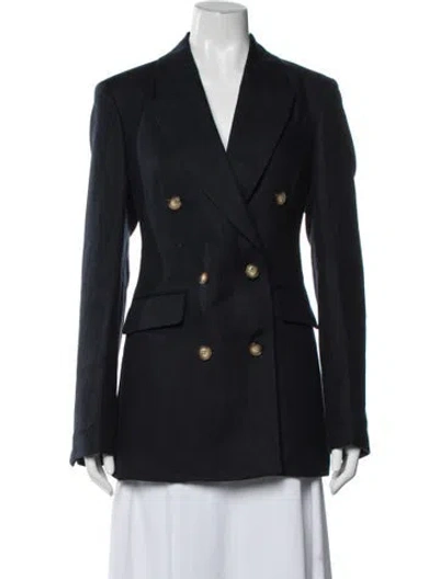 Pre-owned Argent Linen Blazer In Blue