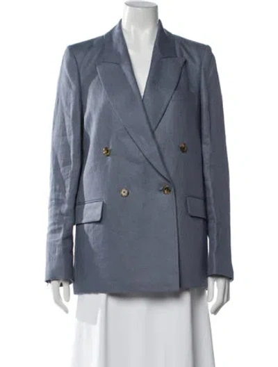 Pre-owned Argent Linen Blazer In Blue