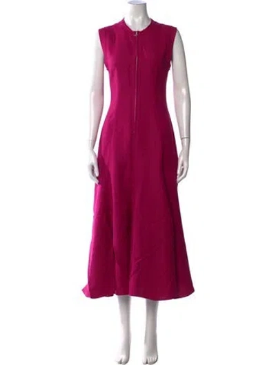 Pre-owned Argent Midi Length Dress In Pink