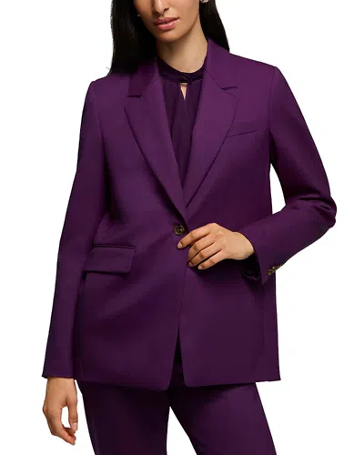 Argent Notch Lapel Blazer In Purple