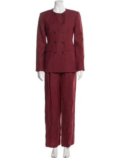 Pre-owned Argent Pantsuit In Red