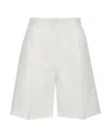 ARGENT PLEATED SHORT COTTON TWILL IVORY