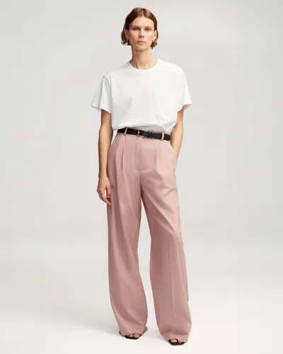 Argent Pleated Trouser In Pink