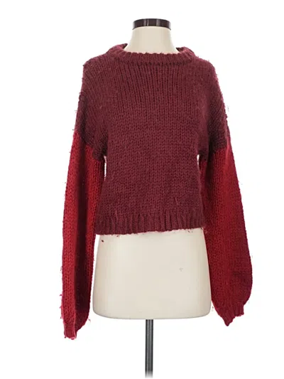 Pre-owned Argent Pullover Sweater In Burgundy