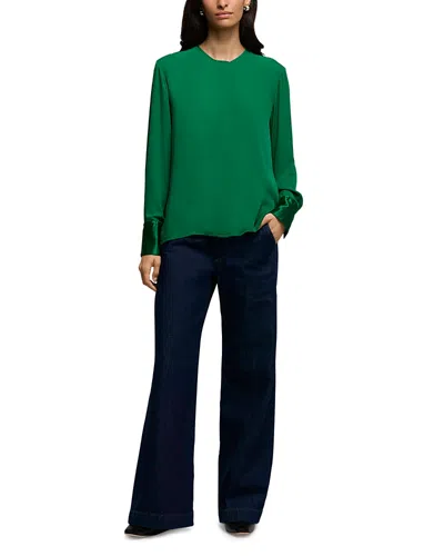 Argent Silk Blouse In Green