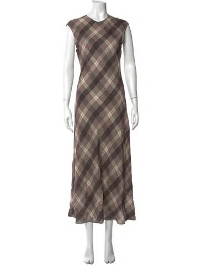 Pre-owned Argent Silk Long Dress In Multicolor