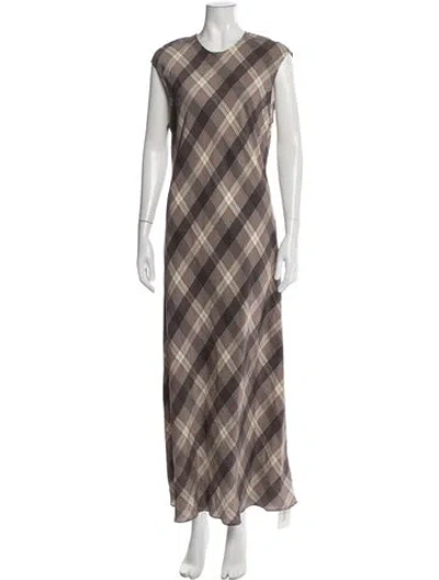 Pre-owned Argent Silk Long Dress In Multicolor