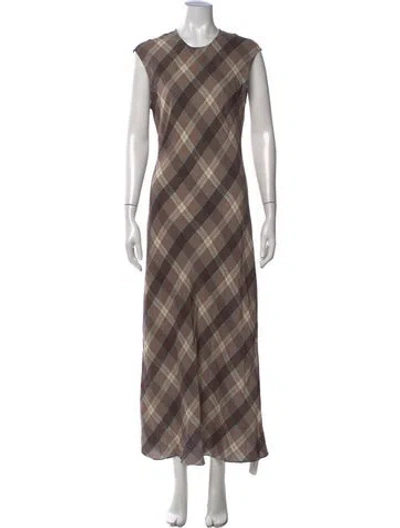 Pre-owned Argent Silk Long Dress In Multicolor