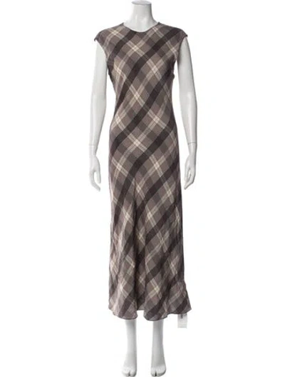 Pre-owned Argent Silk Long Dress In Multicolor