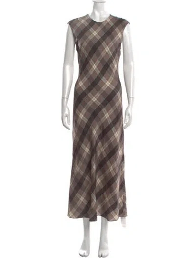 Pre-owned Argent Silk Long Dress In Multicolor