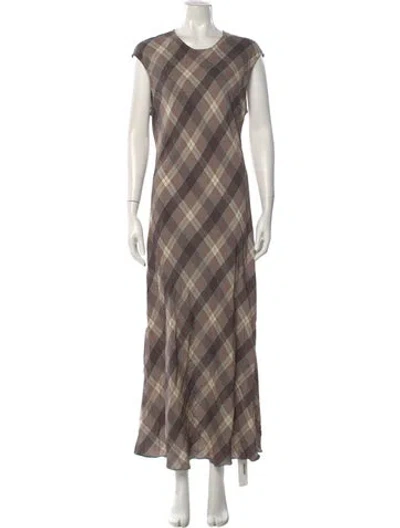 Pre-owned Argent Silk Long Dress In Multicolor