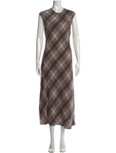 Pre-owned Argent Silk Long Dress In Multicolor