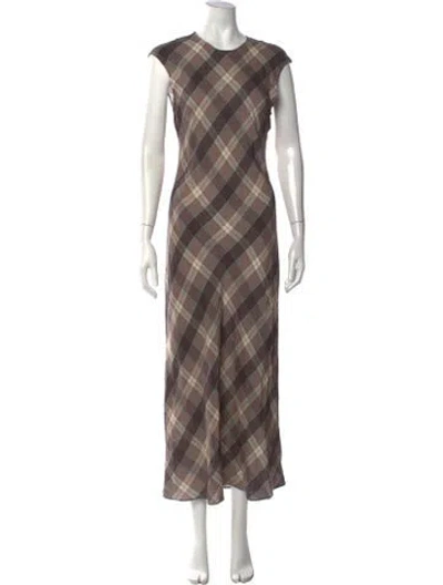 Pre-owned Argent Silk Long Dress In Multicolor