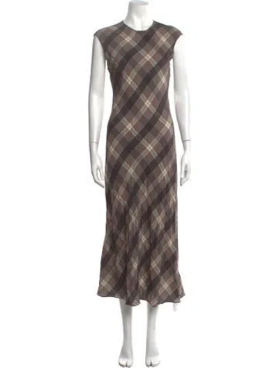 Pre-owned Argent Silk Long Dress In Multicolor