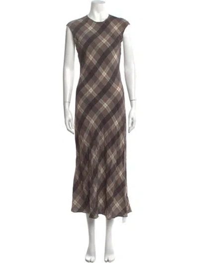 Pre-owned Argent Silk Long Dress In Multicolor