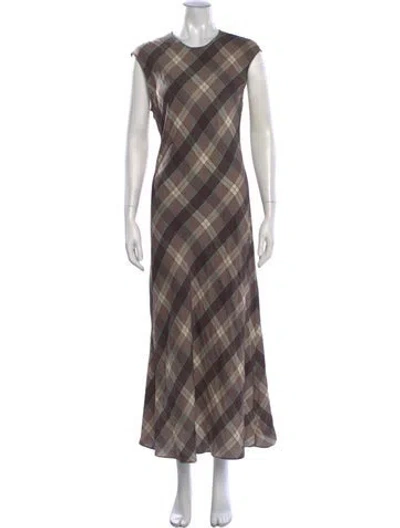 Pre-owned Argent Silk Long Dress In Multicolor
