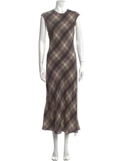 Pre-owned Argent Silk Long Dress In Multicolor