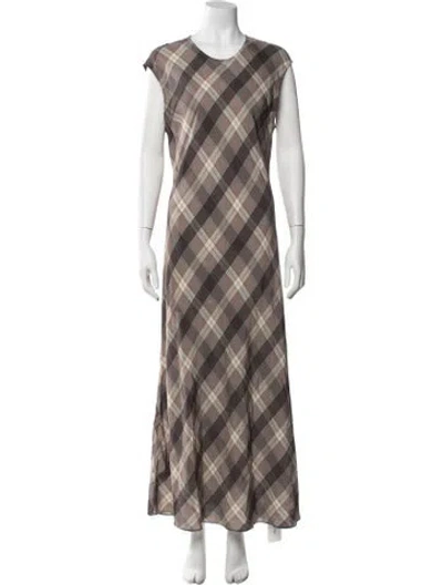 Pre-owned Argent Silk Long Dress In Multicolor