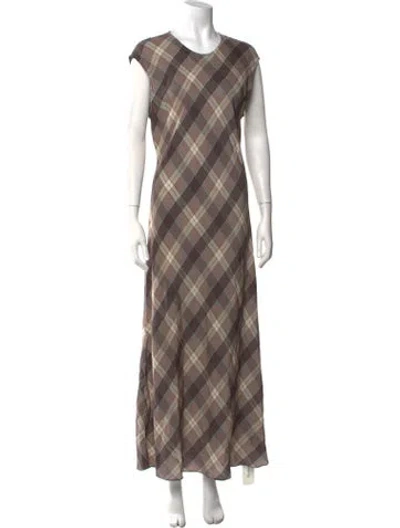 Pre-owned Argent Silk Long Dress In Multicolor
