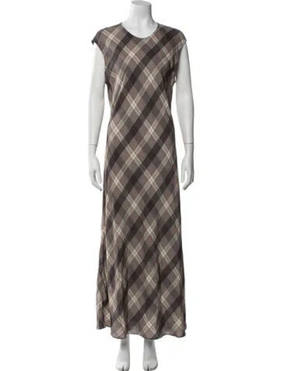 Pre-owned Argent Silk Long Dress In Multicolor