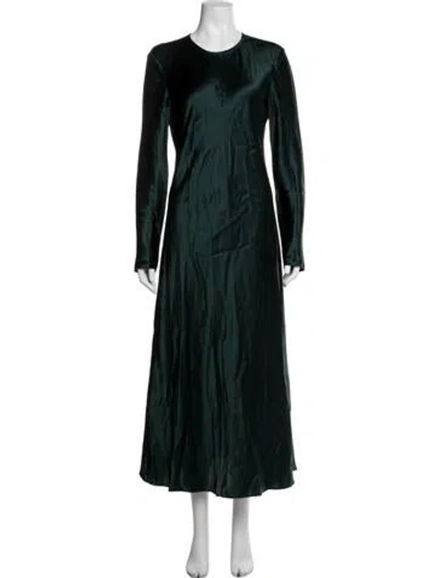 Pre-owned Argent Silk Long Dress W/ Tags In Blue/green