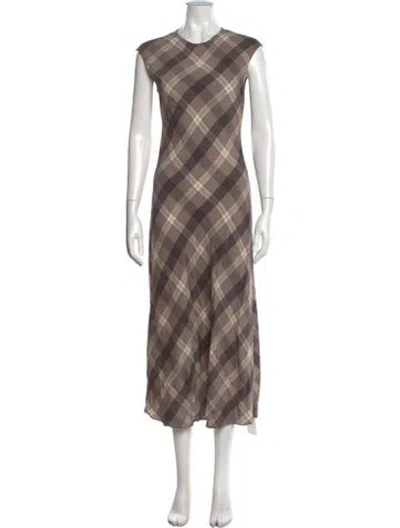 Pre-owned Argent Silk Midi Length Dress In Multicolor