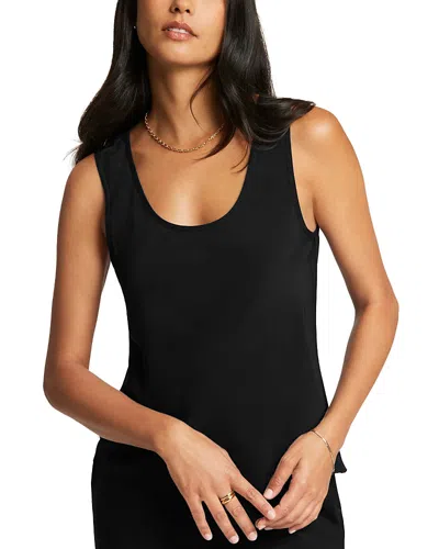 Argent Silk Tank Top In Black