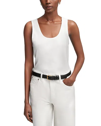 Argent Silk Tank Top In White